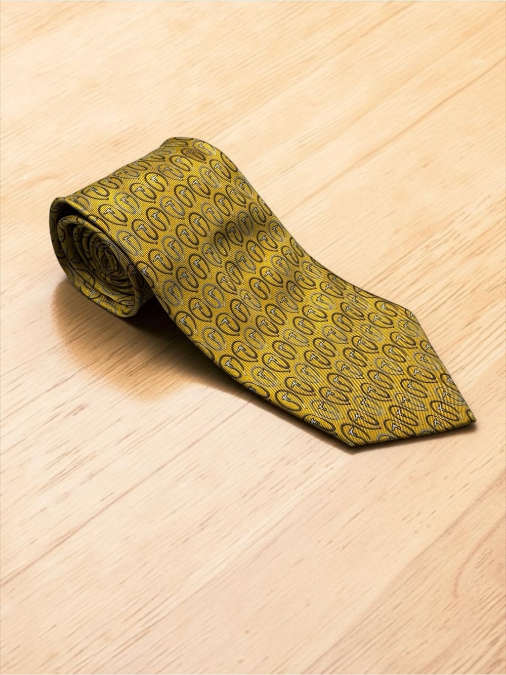 Vintage Trussardi Dog Print 100% Silk Tie Made In Italy